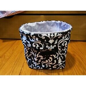 Thirty-One mini Utility Bin Black & White Parisian Pop 11" X 9"